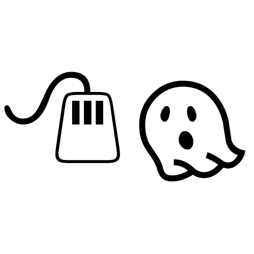 🖱👻 Emoji Domain black and white Symbola rendering